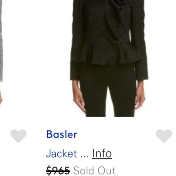 BASLER Metallic Ruffle Peplum Blazer Jacket - Picture 14 of 14